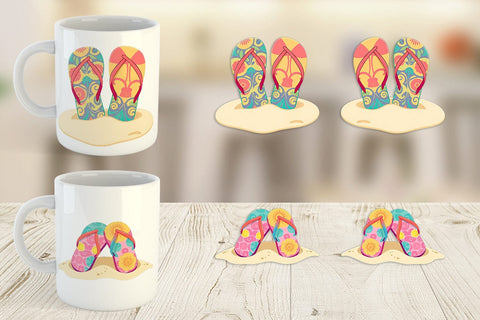 Mug Wrap Flip-Flops Sublimation artnoy 