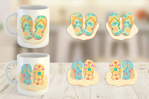 Mug Wrap Flip-Flops Sublimation artnoy 