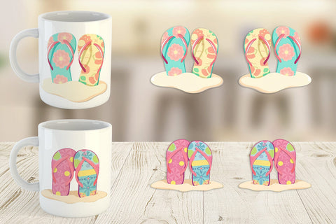 Mug Wrap Flip-Flops Sublimation artnoy 