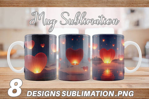 Mug Wrap Floating Lantern Sublimation artnoy 