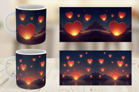 Mug Wrap Floating Lantern Sublimation artnoy 