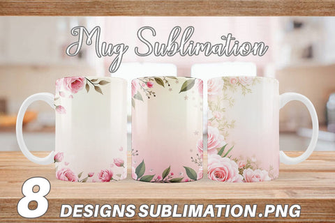 Mug Wrap Floral Elegance Sublimation artnoy 