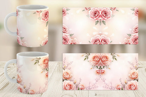 Mug Wrap Floral Elegance Sublimation artnoy 