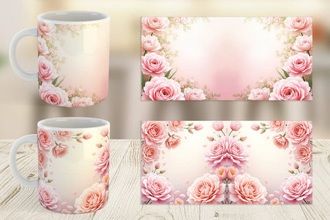 Mug Wrap Floral Elegance Sublimation artnoy 