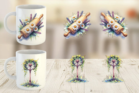 Mug Wrap Floral Kitchen Tools Decor Sublimation artnoy 