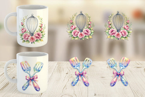 Mug Wrap Floral Kitchen Tools Decor Sublimation artnoy 