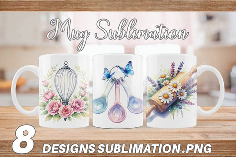 Mug Wrap Floral Kitchen Tools Decor Sublimation artnoy 