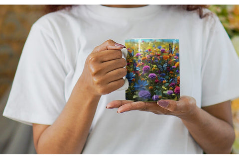 Mug Wrap Flower and Butterfly Sublimation artnoy 