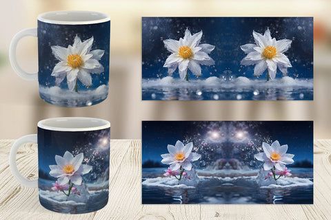 Mug Wrap Flower and Water Sublimation artnoy 