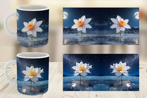 Mug Wrap Flower and Water Sublimation artnoy 