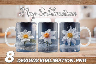Mug Wrap Flower and Water Sublimation artnoy 