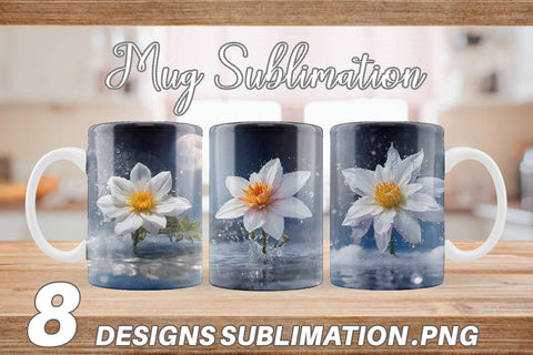 Mug Wrap Flower and Water Sublimation artnoy 