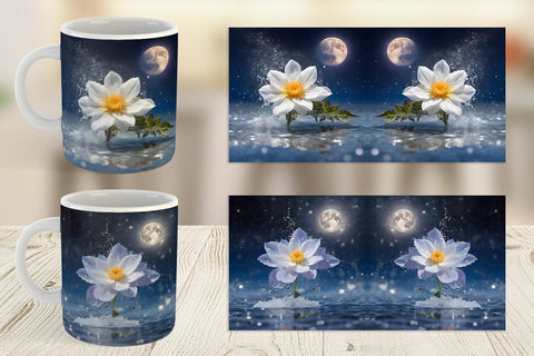 Mug Wrap Flower and Water Sublimation artnoy 