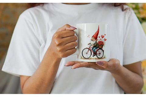Mug Wrap Flower Bike Gnome Sublimation artnoy 
