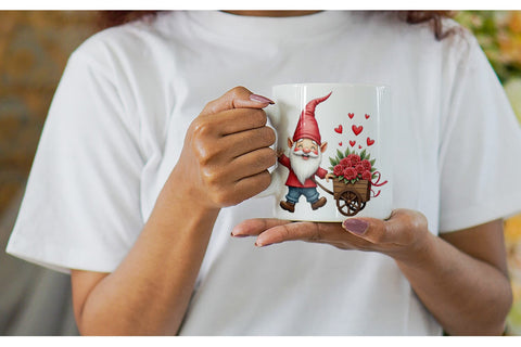 Mug Wrap Flower Cart Gnome Sublimation artnoy 