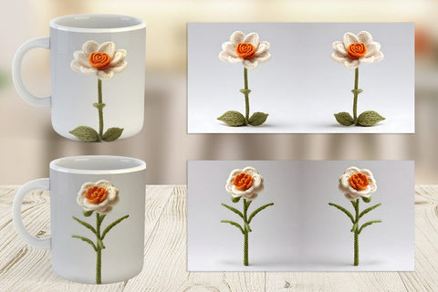 Mug Wrap Flower Embroidery Sublimation artnoy 