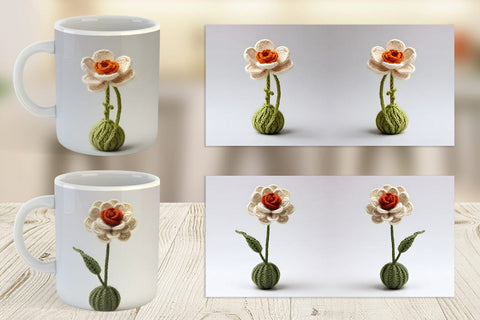 Mug Wrap Flower Embroidery Sublimation artnoy 