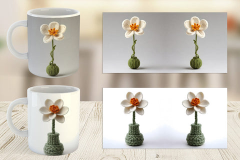 Mug Wrap Flower Embroidery Sublimation artnoy 