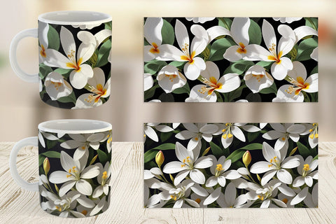 Mug Wrap Flower Pattern Sublimation artnoy 