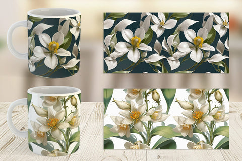Mug Wrap Flower Pattern Sublimation artnoy 
