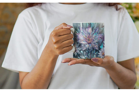 Mug Wrap Flower Stained Glass Sublimation artnoy 