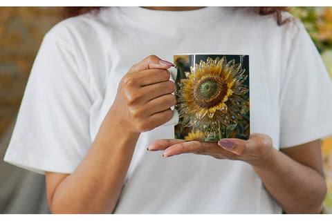 Mug Wrap Flower Sunflower Glitter Sublimation artnoy 