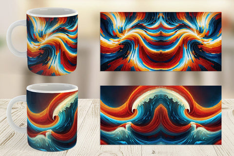 Mug Wrap Flowing Liquid Paint Sublimation artnoy 