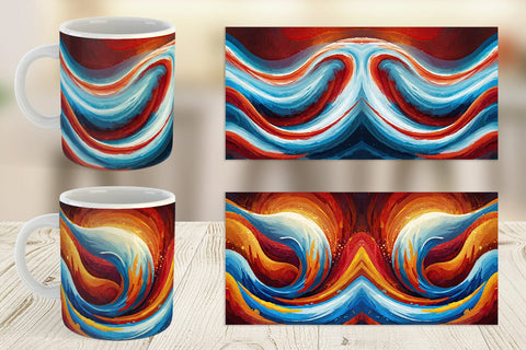 Mug Wrap Flowing Liquid Paint Sublimation artnoy 
