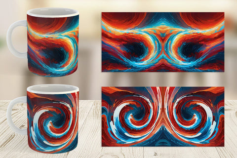 Mug Wrap Flowing Liquid Paint Sublimation artnoy 