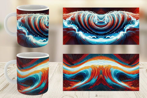 Mug Wrap Flowing Liquid Paint Sublimation artnoy 