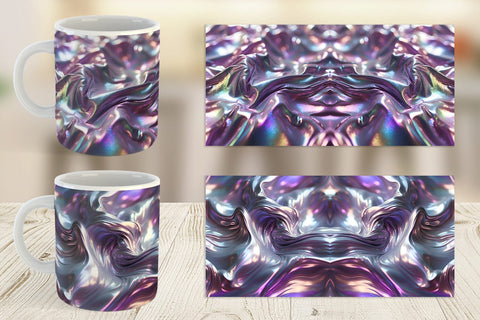 Mug Wrap Flowy Holographic Sublimation artnoy 