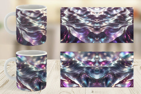 Mug Wrap Flowy Holographic Sublimation artnoy 
