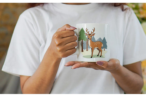 Mug Wrap Forest Deer Sublimation artnoy 