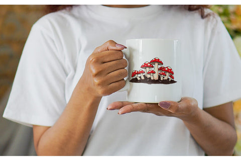 Mug Wrap Forest Mushrooms Sublimation artnoy 