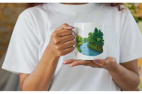 Mug Wrap Forest River Sublimation artnoy 