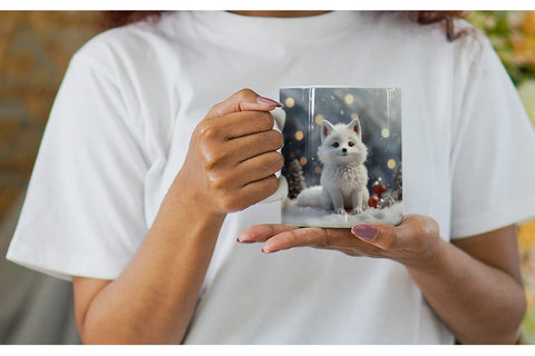 Mug Wrap Fox Christmas Sublimation artnoy 