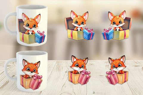 Mug Wrap Fox Gift Sublimation artnoy 