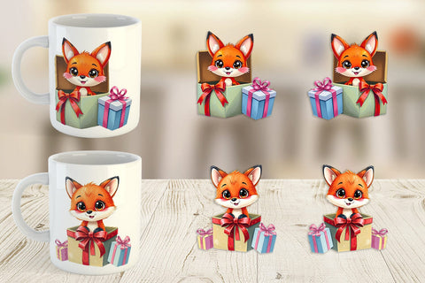 Mug Wrap Fox Gift Sublimation artnoy 