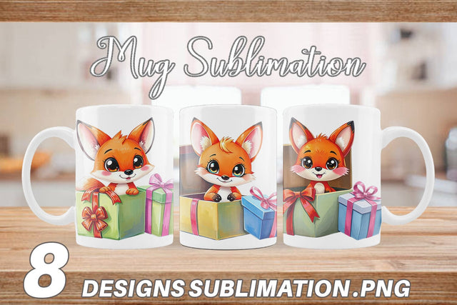 Mug Wrap Fox Gift Sublimation artnoy 