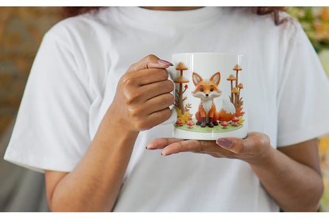 Mug Wrap Foxy Autumn Sublimation artnoy 