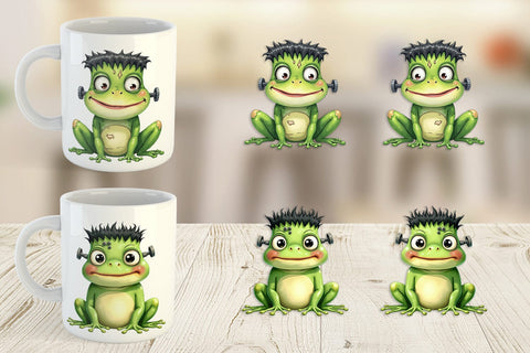 Mug Wrap Frankenstein Frog Sublimation artnoy 