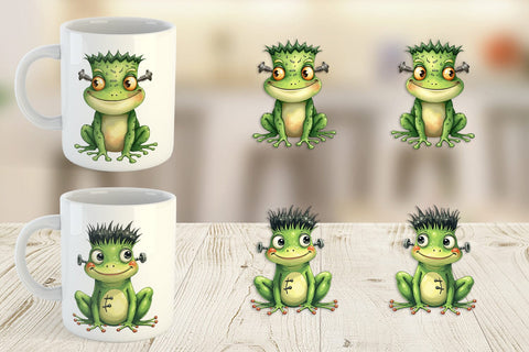 Mug Wrap Frankenstein Frog Sublimation artnoy 