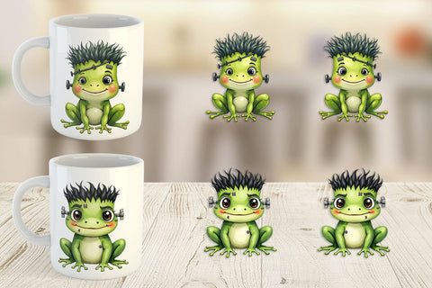 Mug Wrap Frankenstein Frog Sublimation artnoy 