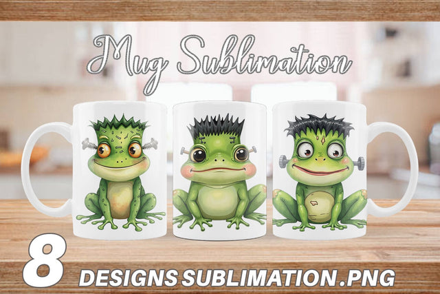 Mug Wrap Frankenstein Frog Sublimation artnoy 