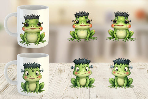 Mug Wrap Frankenstein Frog Sublimation artnoy 