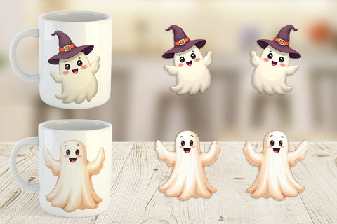 Mug Wrap Friendly Ghosts Sublimation artnoy 