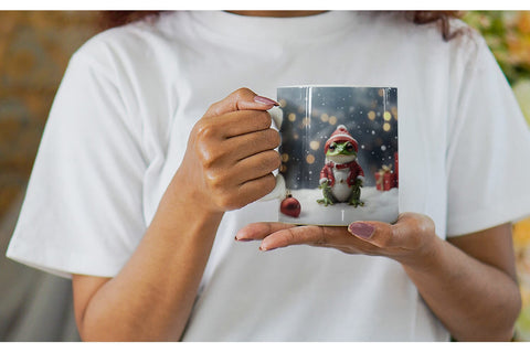 Mug Wrap Frog Christmas Sublimation artnoy 