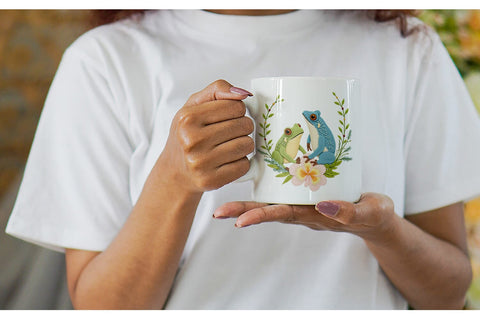 Mug Wrap Frog Embroidery Sublimation artnoy 