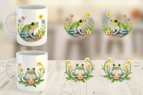 Mug Wrap Frog Embroidery Sublimation artnoy 