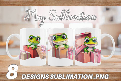 Mug Wrap Frog Gift Sublimation artnoy 